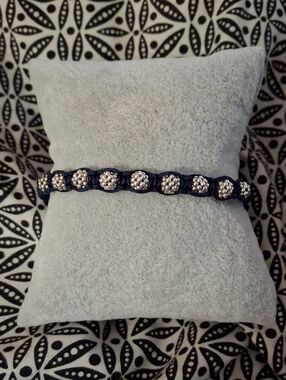 LAGOS Navy Cord Bracelet with Sterling Silver Bead Accents